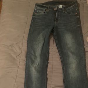 Straight leg high wasted jeans